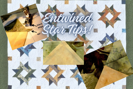 tips and tricks for Entwined Star block and quilt