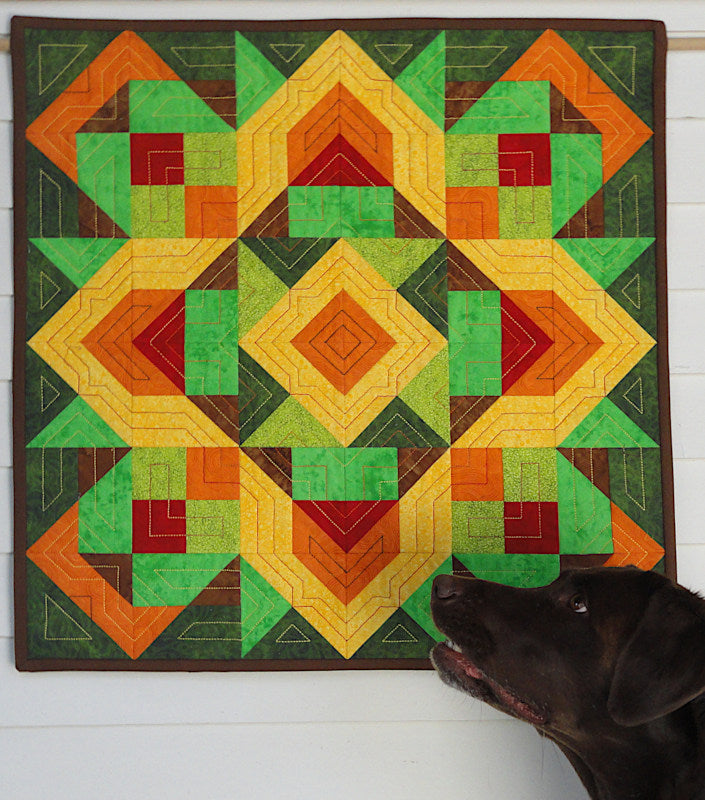 Foundation Pieced quilt called "Diamond in the Rough" - finished size is 25" square
