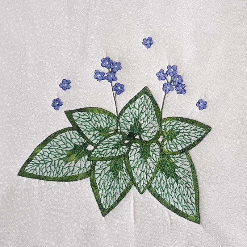 brunnera applique flower quilt block pattern
