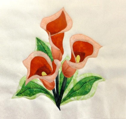 calla lily applique block pattern
