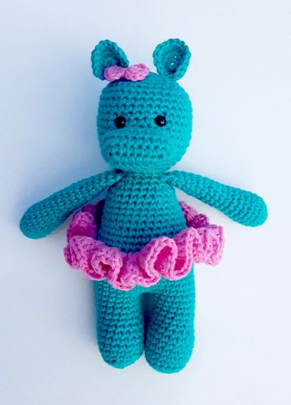 Crocheted Cuddle Me Hippo