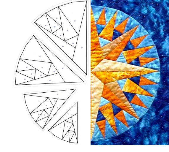 Templates for a mariners compass design