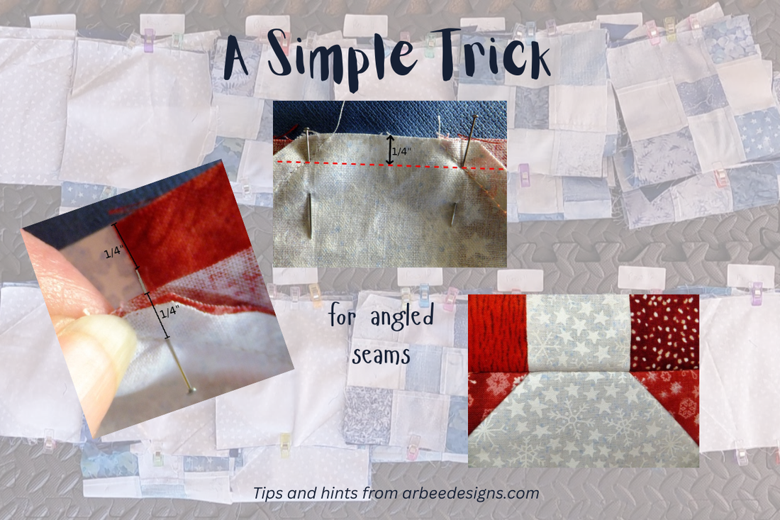 a simple trick for sewing accurate angled seams