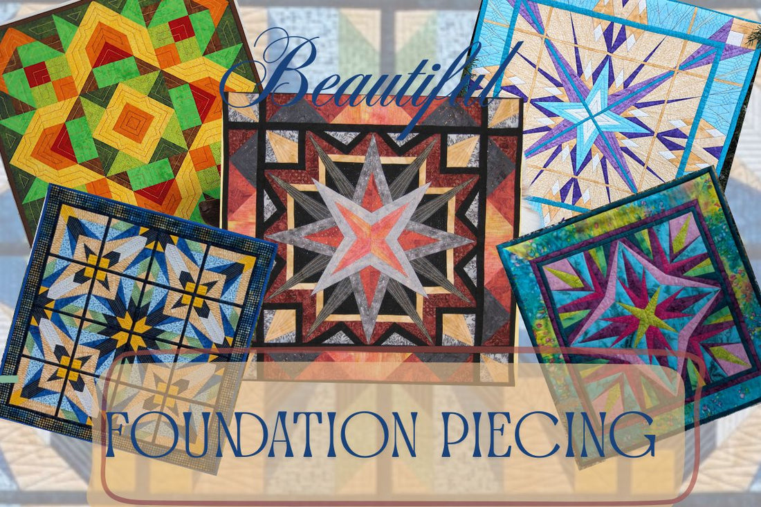 Pat Daniels released a new eBook called "Crystal Quilts - Foundation Paper Piecing the Easy Way" with these five patterns included in it