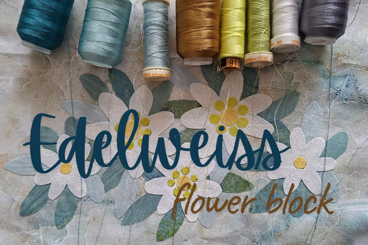 creating the 84th BOW applique flower - Edelweiss