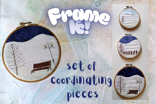 The hoop becomes part of the finished design and because hoops come in so many different sizes and shapes, you can have lots of fun experimenting