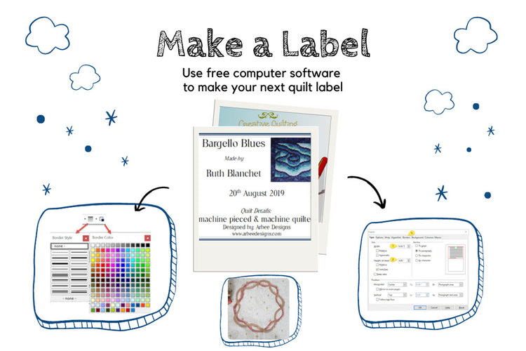 Make a Quilt Label for Printing – ArbeeDesigns