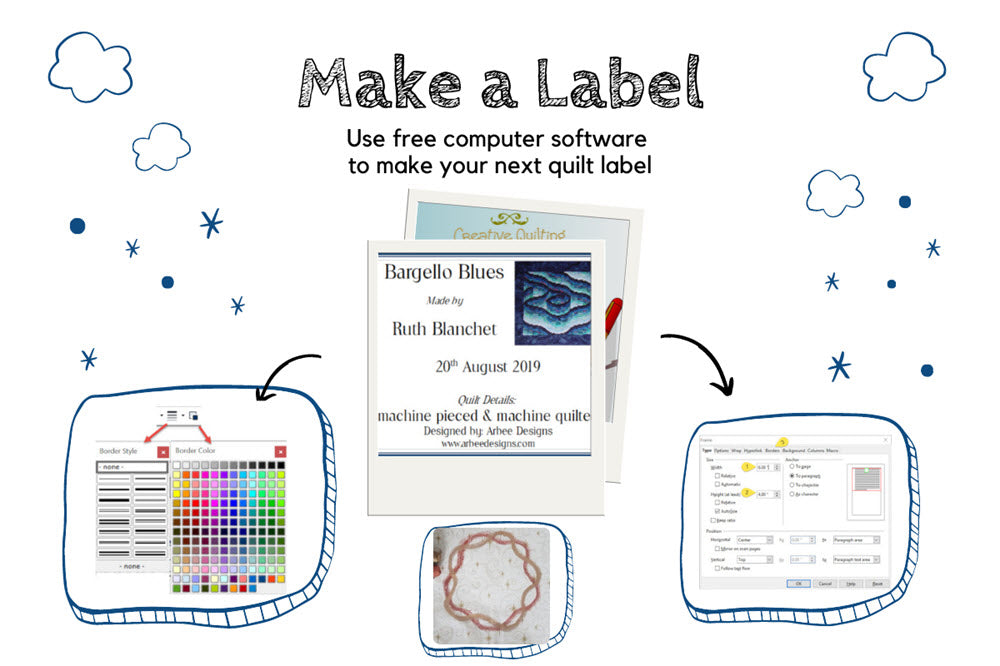 learn open source editor to create a quilt label