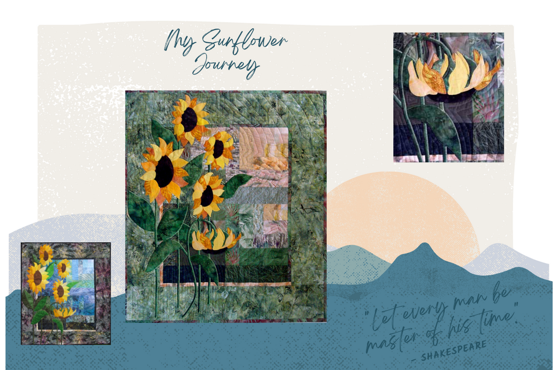 Simply Sunflowers - Ruth's journey from photo to quilt