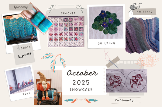 showcasing Ruth's crafting goals during October 2025