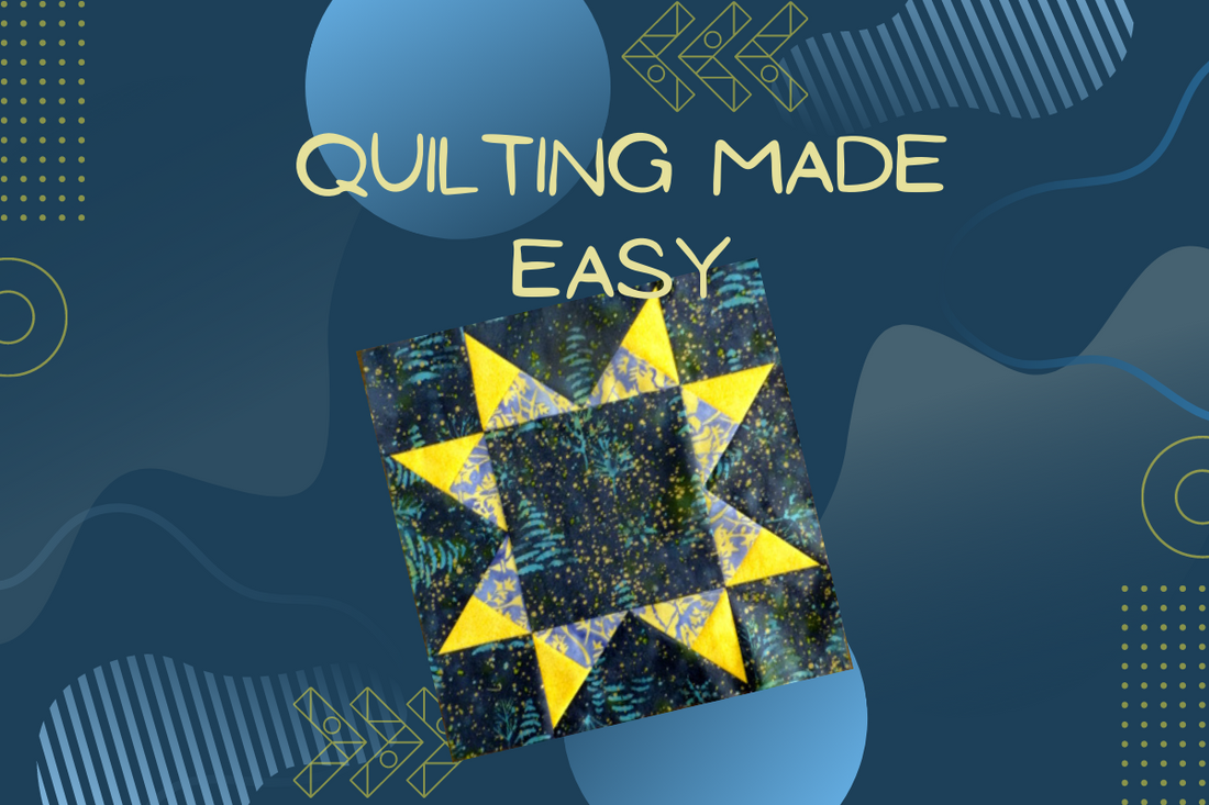 quilting made easy with quilt block for flying geese and half square triangle units