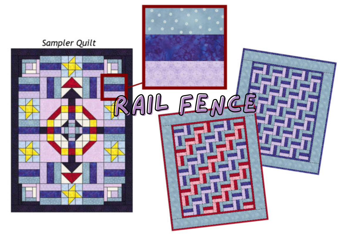 Fence Patterns Math Tuesday Tutor Stitch Along - Part Two: Rail Fence – ArbeeDesigns