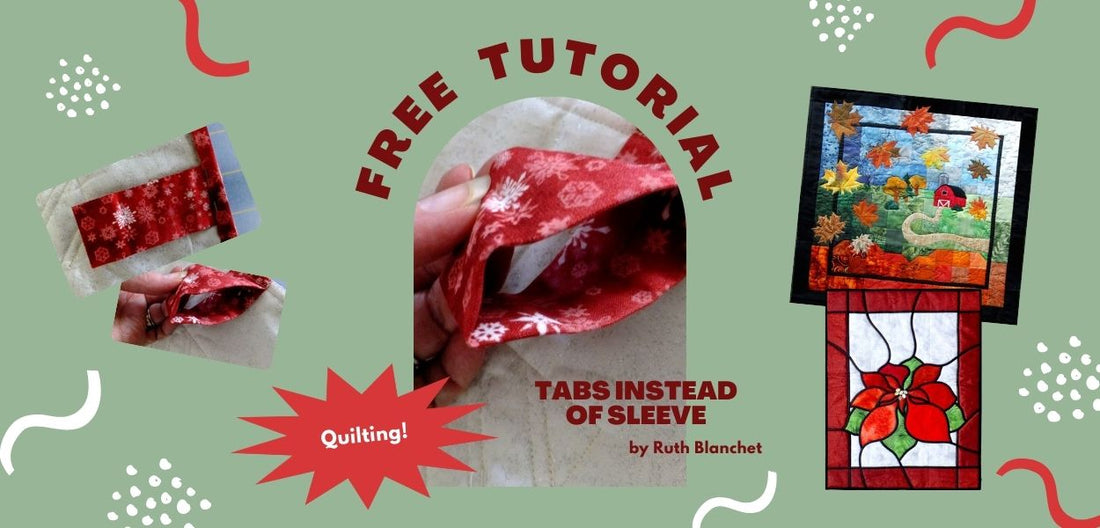 free tutorial on how to create tabs for quilts instead of quilt sleeve