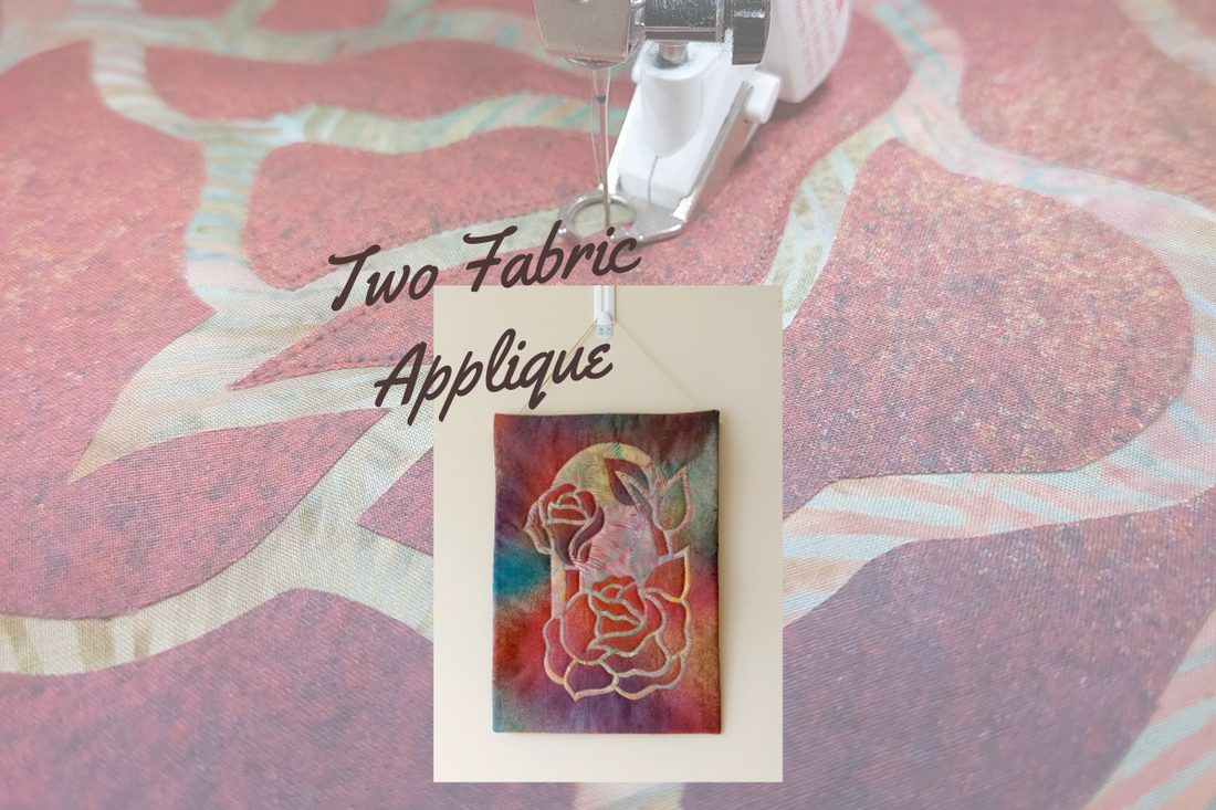 two fabric applique quilts - one of three designs
