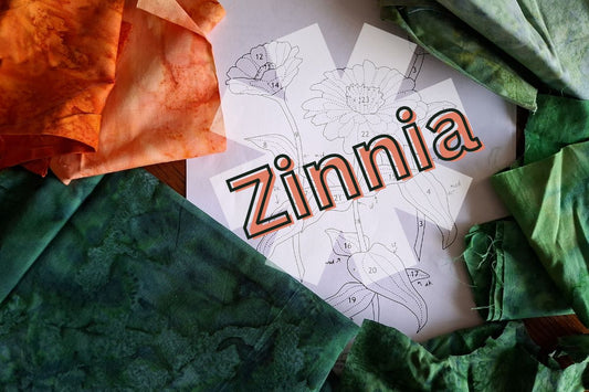 making an applique zinnia flower block