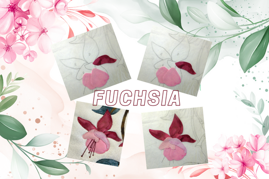 creating a fuchsia flower in fabric creating more applique flowers