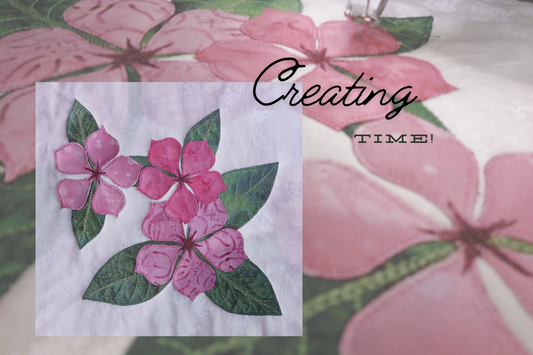 creating a Periwinkle flower block - the 63rd flower in the BOW flower collection