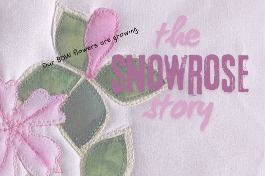 details of how the snowrose BOW flower was made