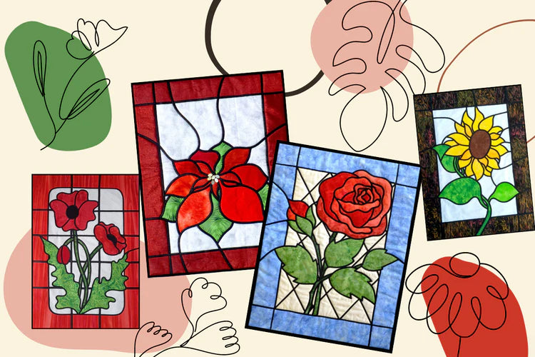 stained glass applique patterns and workshops