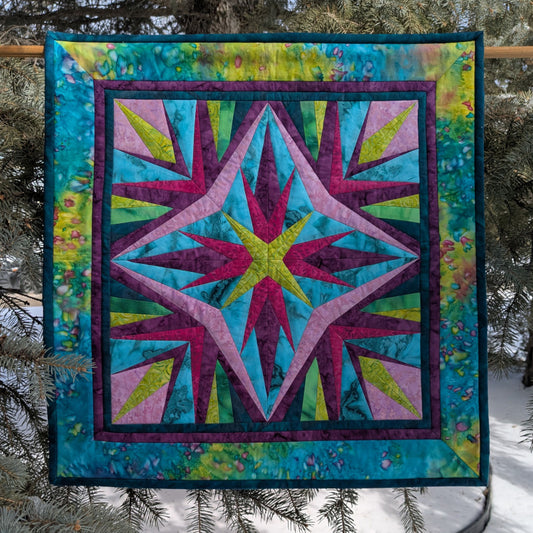 Foundation Pieced quilt called "Hoarfrost" - finished size is 22" square