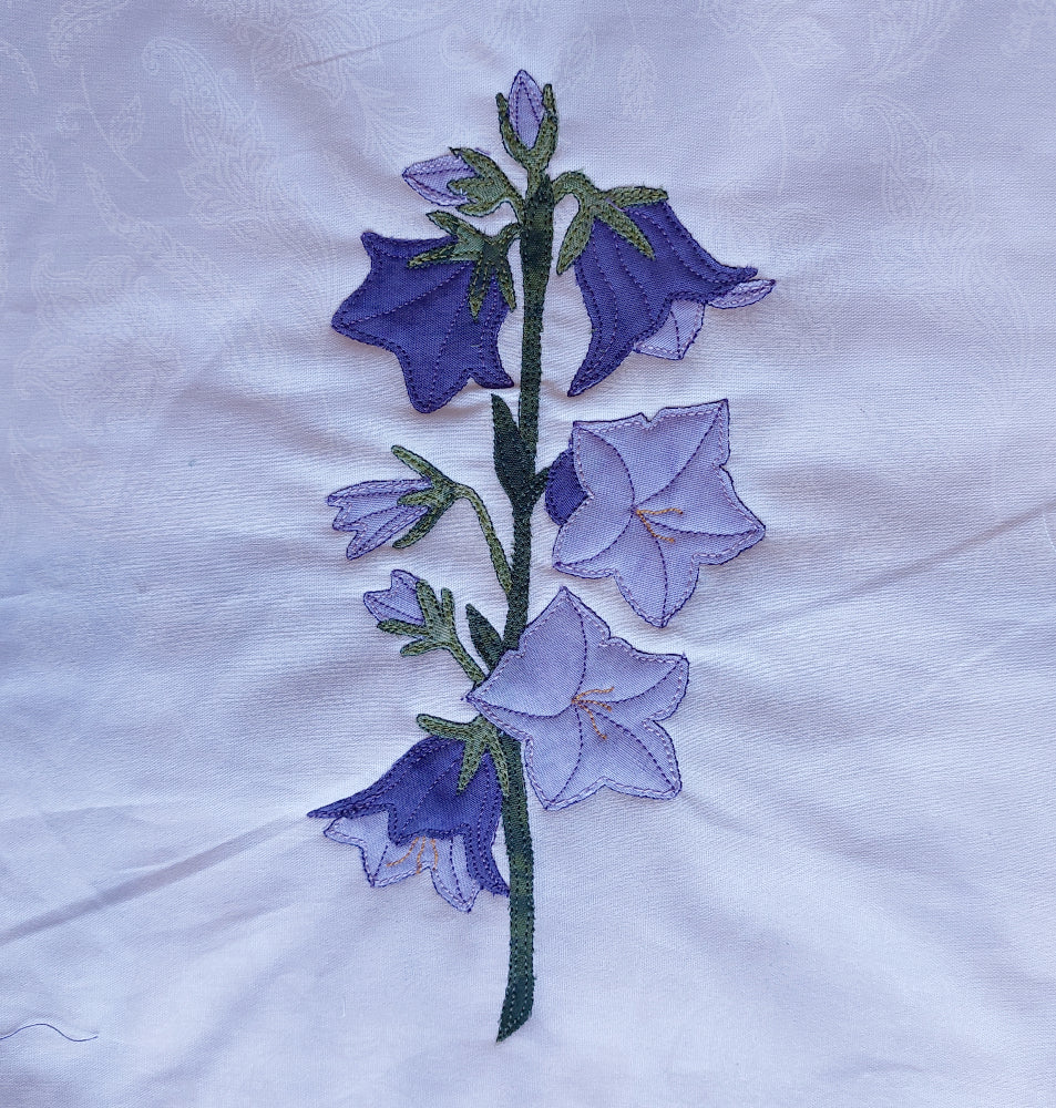 Bellflower flower block in the BOW applique collection