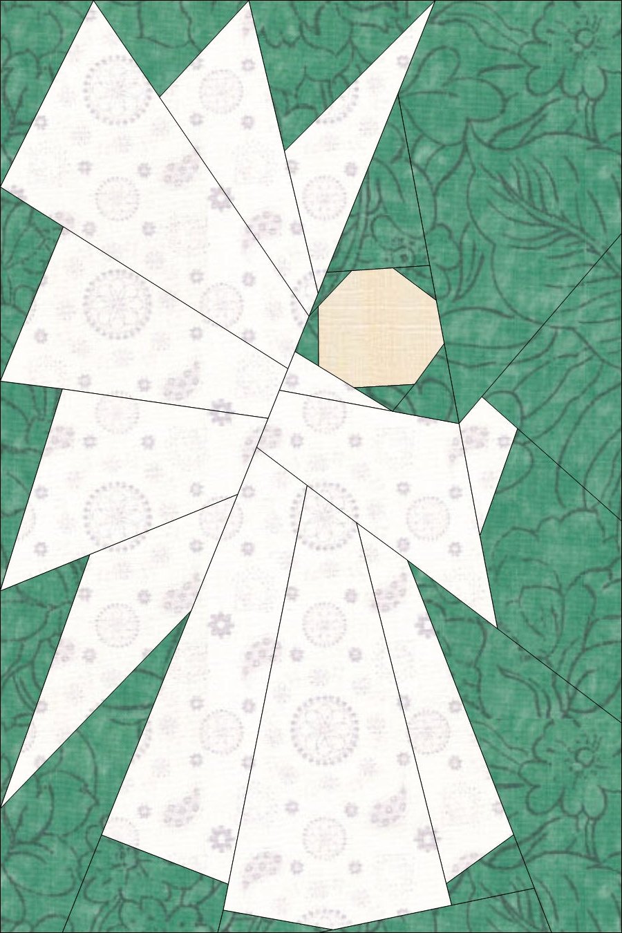 Foundation Pieced Angel: This beautiful Christmas angel offers both precision and gracefulness to your holiday projects.