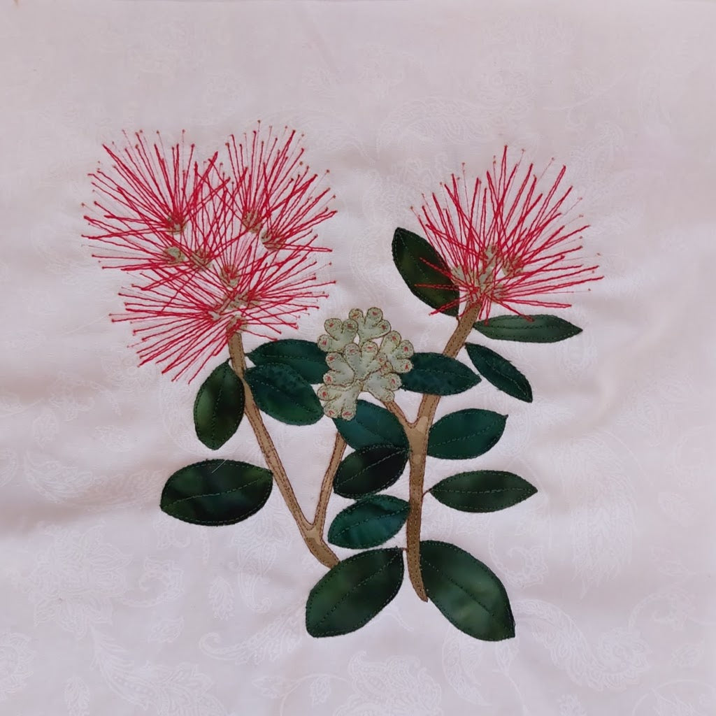  pohutukawa flower block - the 75th flower in the BOW flower collection