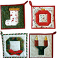 joy christmas pot holders quilt pattern by Anita Eaton