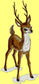 Embroidery design of a young buck in snow