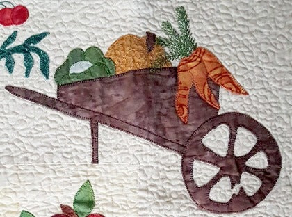 Wheelbarrow block pattern in Ruth Blanchet's country quilt block of the month