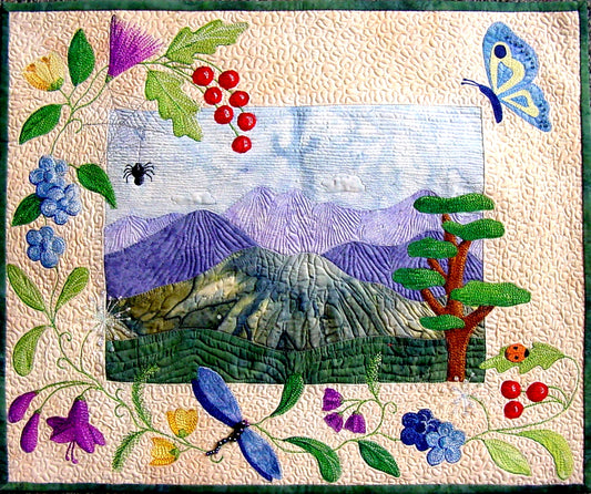 Applique and Machine Embroidery quilt pattern by Ruth Blanchet