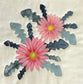 pink arctotis applique flower quilt block pattern