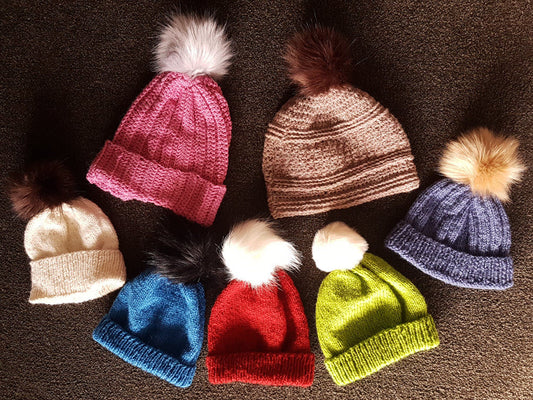 Wool And Alpaca beanies (adults & children)