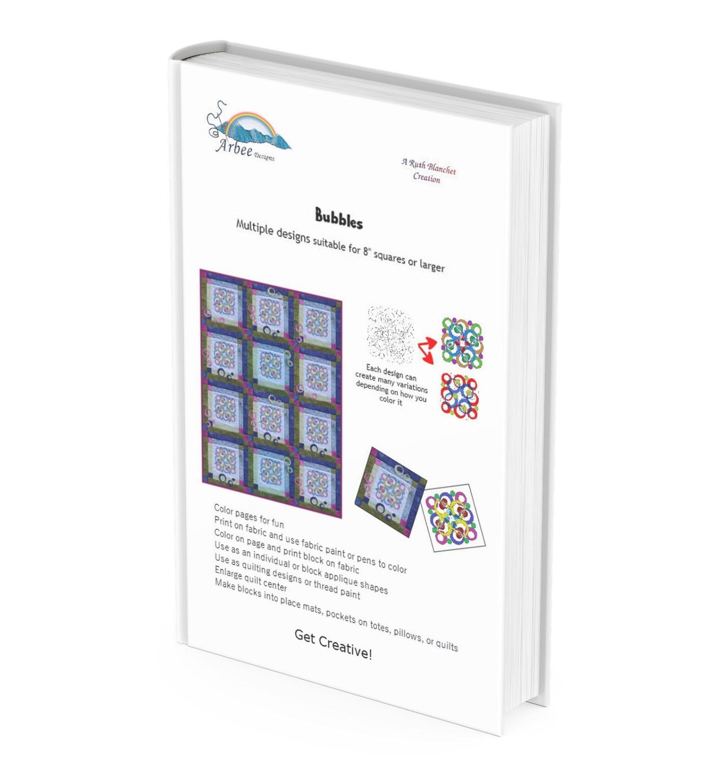ebook include multiple bubble designs to create unique quilt patterns