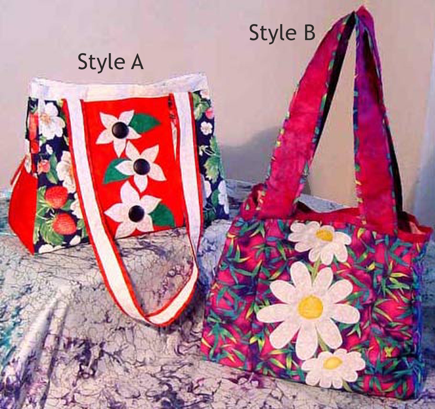 pattern for applique decorative purses