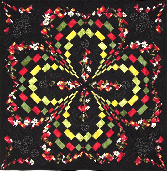 Bargello quilt pattern cut apart and twisted to create a stunning quilt design