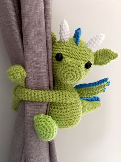 Crocheted Dragon Tie Back