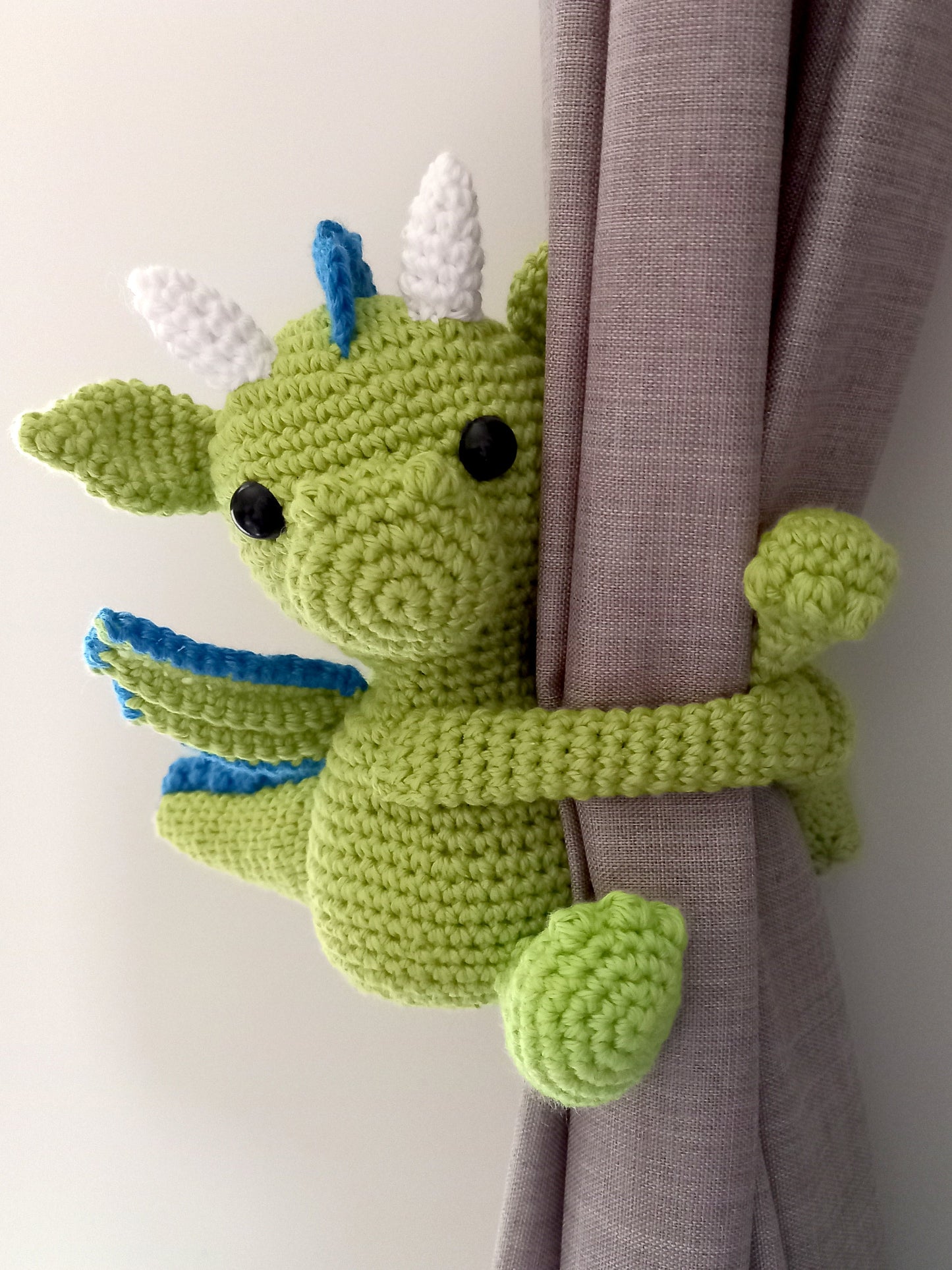 Crocheted Dragon Tie Back