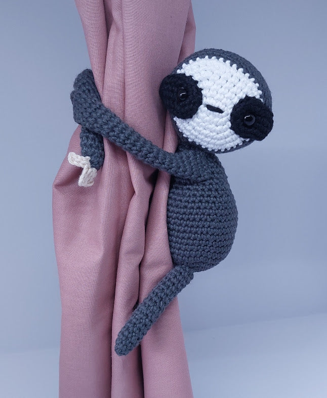 Crocheted Sloth Tie Backs