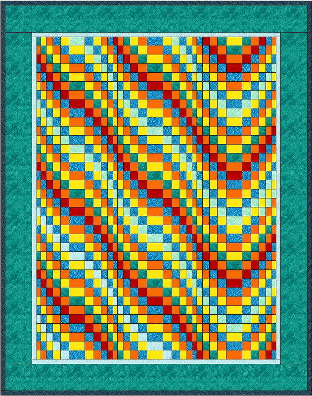 Fiesta bargello quilt pattern - ideal for beginners - EQ image
