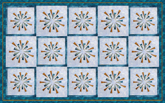 applique fireworks using triangles - quilt pattern available
