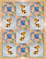 baby quilt pattern with giraffe blocks and patchwork blocks 