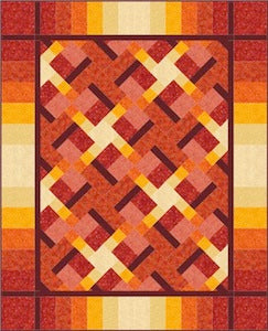 Option A - on-point with pieced border quilt