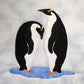 applique penguin quilt block