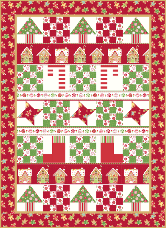 Peppermint cand christmas quilt pattern by Jennifer Houlden