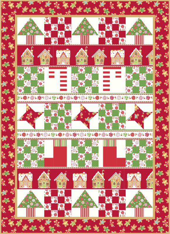 Peppermint cand christmas quilt pattern by Jennifer Houlden