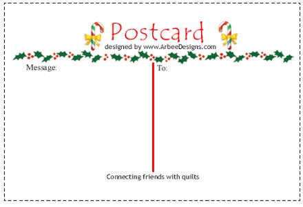 Back side of a postcard to download and print