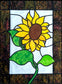 stained glass Fall sunflower quilt