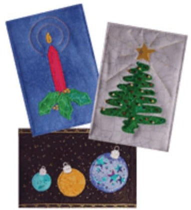 applique Christmas postcard designs to download and create.
