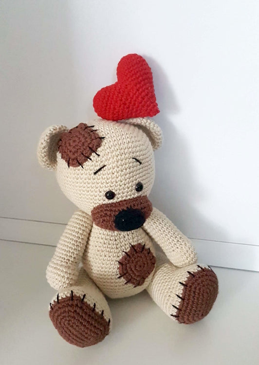 Crocheted Valentines Bear